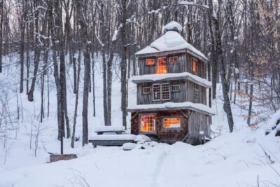 Pomfret Vermont Winter Cabin
